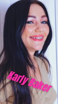 Karly Baker PERFORMER AKA Karley Baker, Neveah Snow BIRTHDAY December 7, 1997 ASTROLOGY Sagittarius BIRTHPLACE Florida, USA ETHNICITY CaucasianNATIONALITY American HAIR COLOR Black HEIGHT5 feet, 2 inches (158 cm) WEIGHT 103 lbs (47 kg) MEASUREMENTS 32A-24-34 TATTOOS Design left shoulder blade Couple of months after she turned 18, she shot her first official video. That was in March 2016. After that, she became a necessary part of the adult industry (at least for her fans). For her, this is the best way to get to everything she needs in life – money, fun and, of course, fucking. Karly is bisexual so you can see her in both girl-girl and boy-girl scenes. Her work is also versatile and you can see her name in many porn categories and she equally enjoys all of them.Simply stated, she owns a pure talent for porn, no matter whether she acts in solo, lesbian, hardcore, anal or group sex scenes. It’s no wonder she already worked for some of the leading names in the industry – Mofos, Reality Kings, Tushy, Mile High, Evil Angel, Blacked, My XXX Pass etc. Karly is surely one of the rising stars in the adult industry.