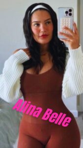 Alina Belle Birthday March 27, 1995 Astrology Aries Birthplace Rio, Brazil Ethnicity Latin Nationality Brazilian Hair Color Black Height 5 feet, 1 inches (155 cm) Weight 125 lbs (57 kg) Measurements 32DD-27-38 Tattoos Roman numerals under right biceps Piercings Navel ...