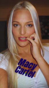 Macy Cartel Performer AKA Macey Cartel, Maci Lee, Macy Cartell, Macy Lee, Marcy Cartel Birthday November 4, 1989 Astrology Scorpio Birthplace Tampa, FL, USA Ethnicity Caucasian Nationality American Hair Color Blond Height 5 feet, 8 inches (172 cm) Weight 134 lbs (61 kg) Measurements 34B-26-36 Tattoos "Alis volat Propriis" under right breast Piercings None