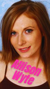 Allison Wyte Bio Wiki Twitter Instagram Onlyfans Today aka Alison White / Alison Whyte / Alison Wyte / Alisson Wyte / Allison White / Allison Whyte / Allyson Wyte / Clair Green Born: Tuesday 15th of May 1984 Birthplace: Orange, California, United States Ethnicity: Caucasian Profession: Porn Star (former) Hair color: Red Eye color: Green Height: 5'4" (or 162 cm) (Petite) Weight: 106 lbs (or 48 kg) Body type: Slim Measurements: 34-24-36 Bra/cup size: 34C show conversions Boobs: Real/Natura lYears active: 2002 - 2016 (started around 18 years old; 14 years in the business) Piercings: Tongue