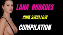 Lana Rhoades swallowing cum – Compilation