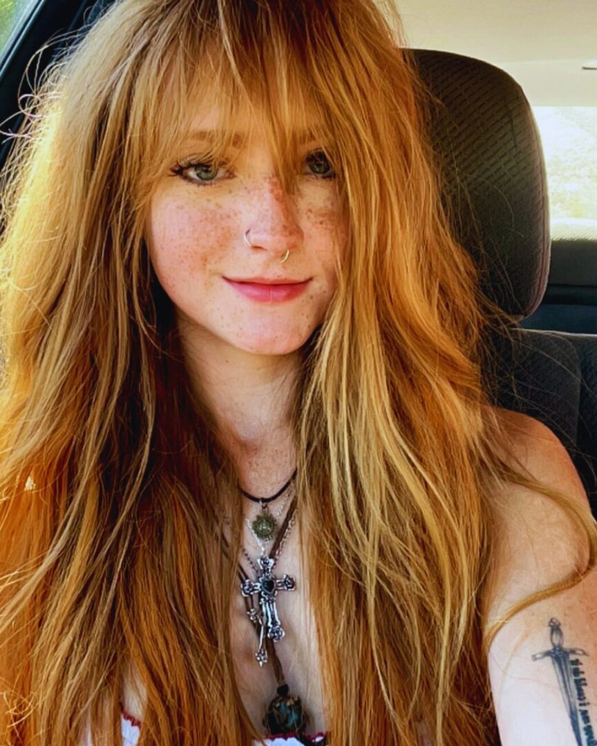 Instagram Amber Stark Onlyfans redhead girl pink nipples skinny, nude redhead