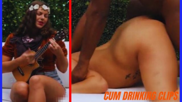 Singer singing fucking and swallowing interracial sperm