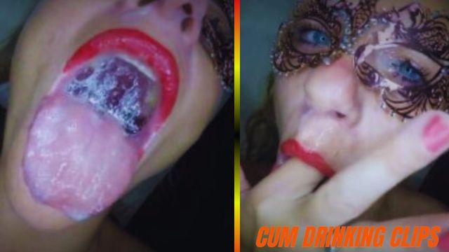 Blonde Dutch amateur swallowing jizz