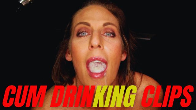 Beautiful woman with cum in her mouth and swallowing.