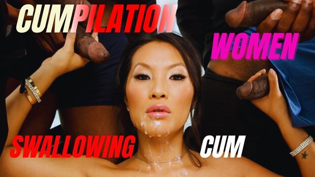 Women swallowing sperm – Compilation