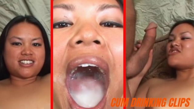 Pinay Ashley Marie swallowing double cumload