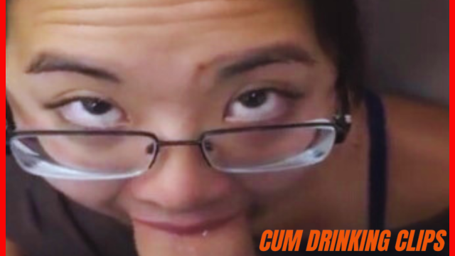 Vídeo of submissive chinese girl taking blowjob and swallowing jizz