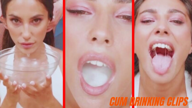 Moroccan Sherezade Lapiedra drinking jizz in bukkake