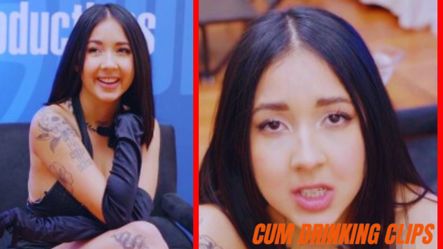 Venezuelan girl Valeria Valois swallowing cum