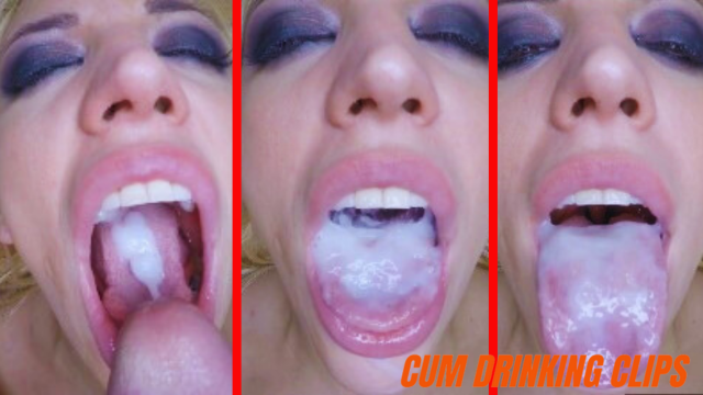 Argentina woman Blondie Fesser swallowing huge cum