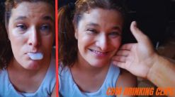 Hot GILF blowjob and drinking milk from black dick