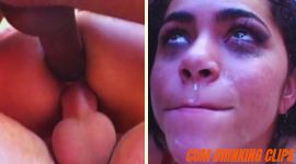 Brazilian slut Erica Vieira group sex and swallowing jizz in bukkake