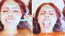 Petite Latina girl Jenna La Haze fucking and swallowing cum