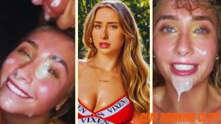 British digital influencer Lily Phillips facial cumshot and swallowing cum
