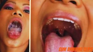 Thai woman Priva Rey performs oral sex on a white man and swallows his semen
