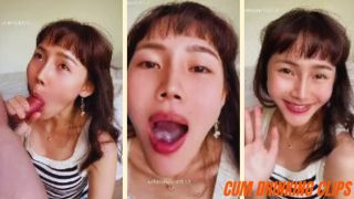 Japanese MILF swallowing a nice load of jizz