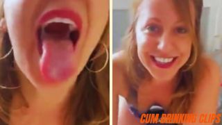 Blonde MILF giving oral sex and swallowing a load of jizz – homemade video