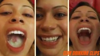 Cali Couture swallowing cum in a blow bang